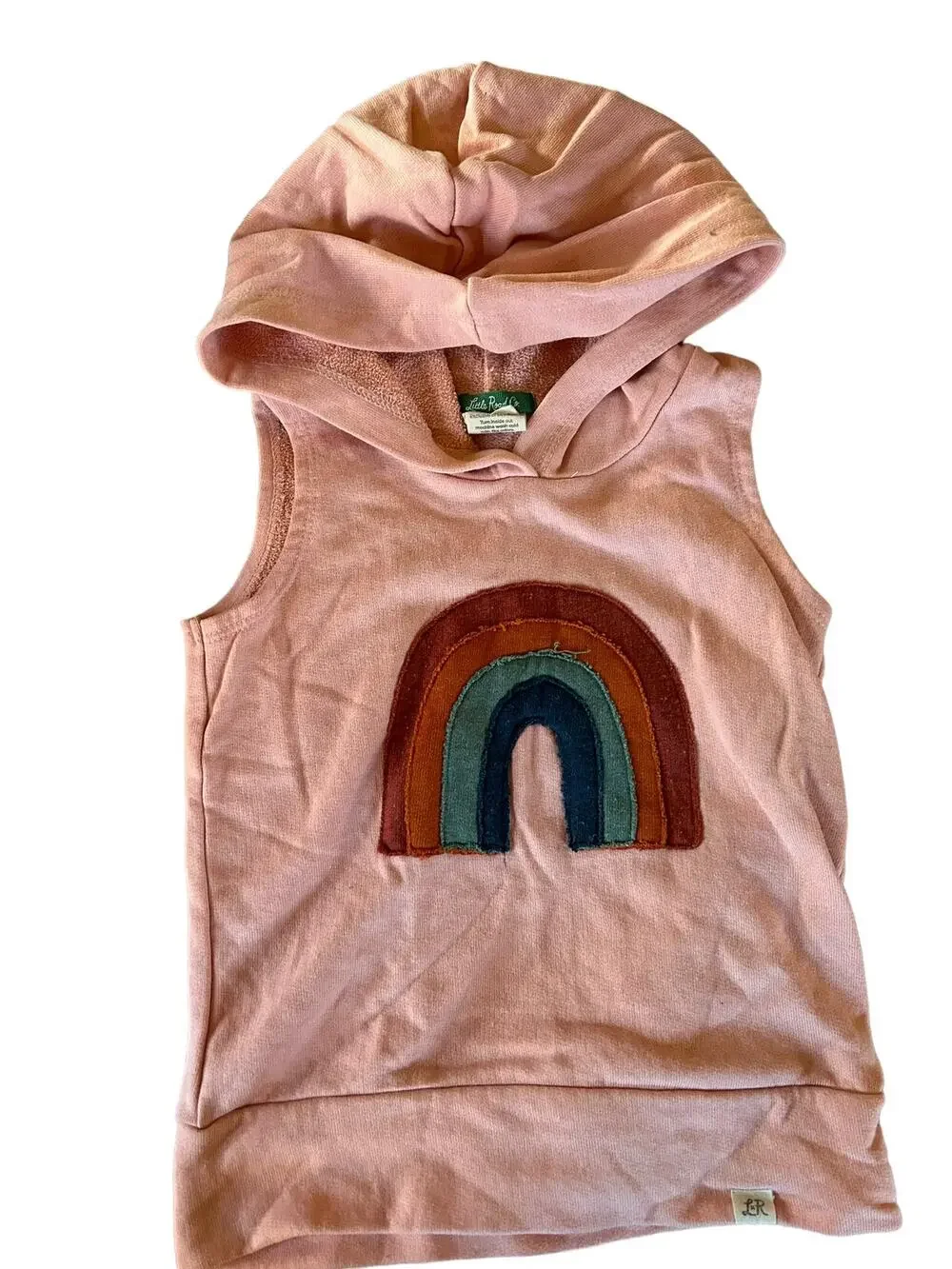 Little Road Co Pink Hoodie Sleeveless Top size 3Y